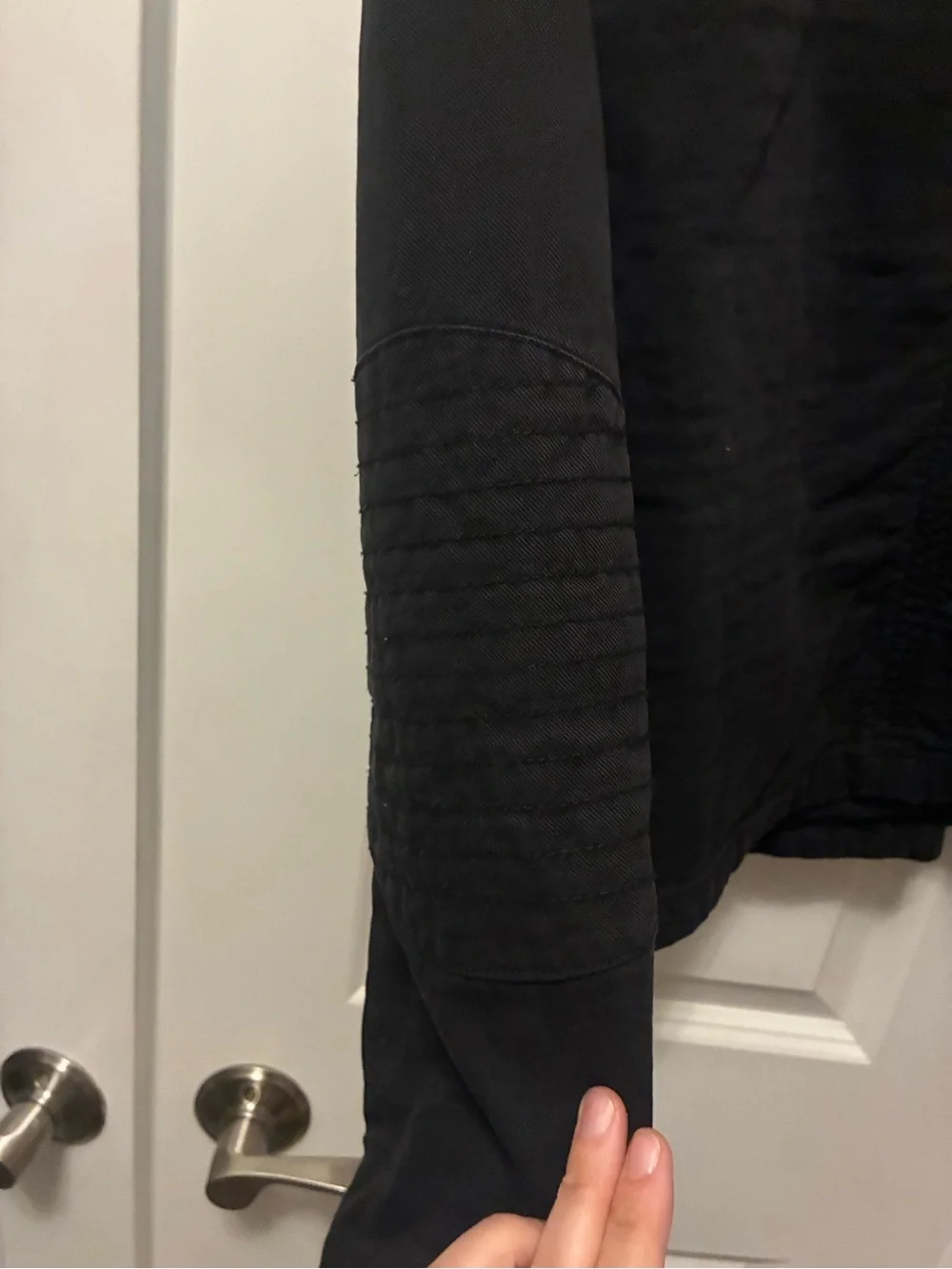 Michael Stars Black Quilted Detail Asymmetrical Zip Jacket - Picture 4 of 5